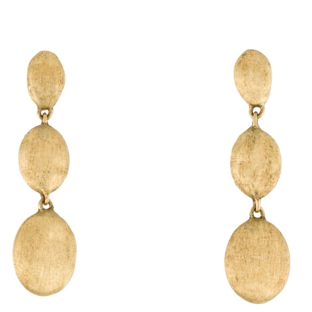 Marco Bicego Hammered 18K Gold Earrings Siviglia Collection
